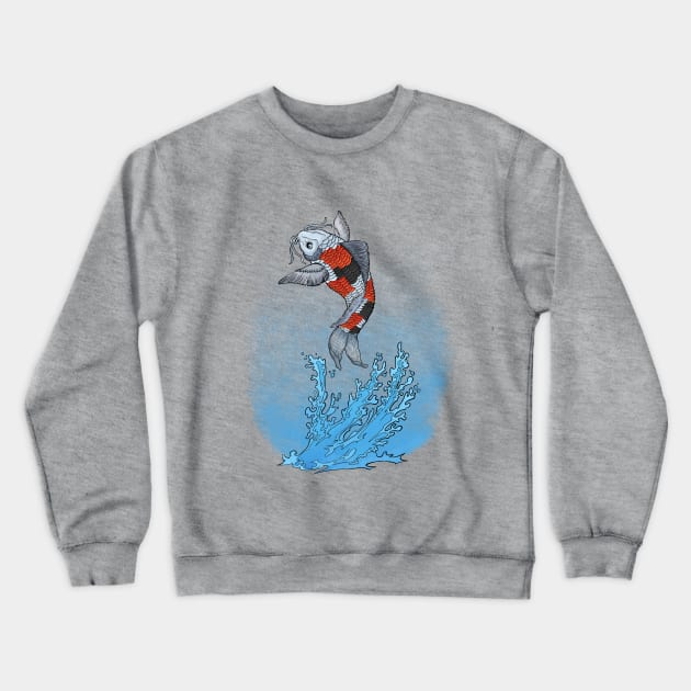 Koi Jump Crewneck Sweatshirt by kennyestrellaworks